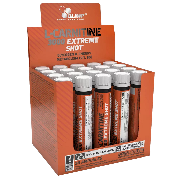 Olimp Nutrition L-Carnitine 3000 Extreme Shot, Orange - 20 x 25 ml.