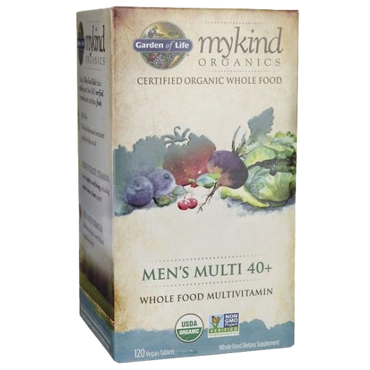 Garden of Life Mykind Organics Men's Multi 40+ – 120 vegane Tabs