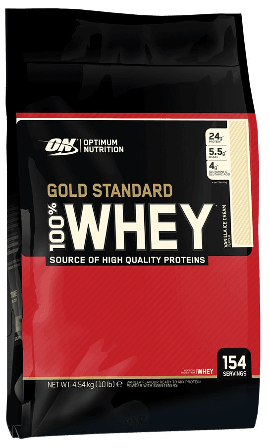 Optimum Nutrition Gold Standard 100% Whey Delicious Strawberry 4540g at the cheapest price at MYSUPPLEMENTSHOP.co.uk