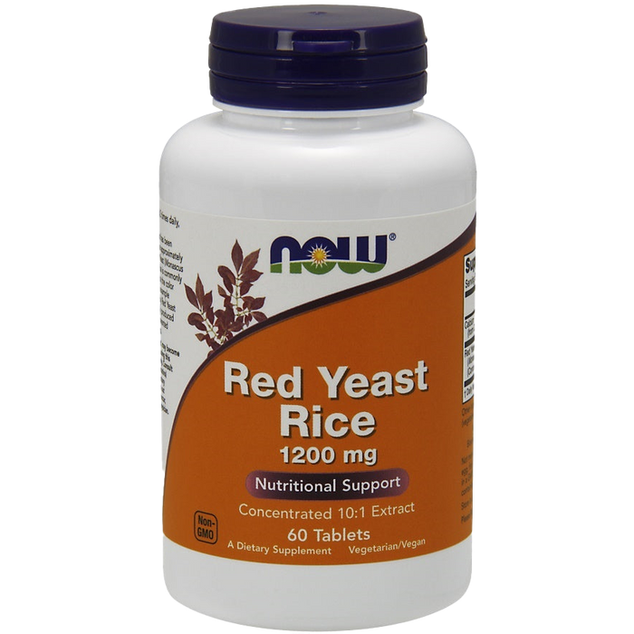 NOW Foods Red Yeast Rice Concentrated 10:1 Extract, 1200mg - 60 tablets