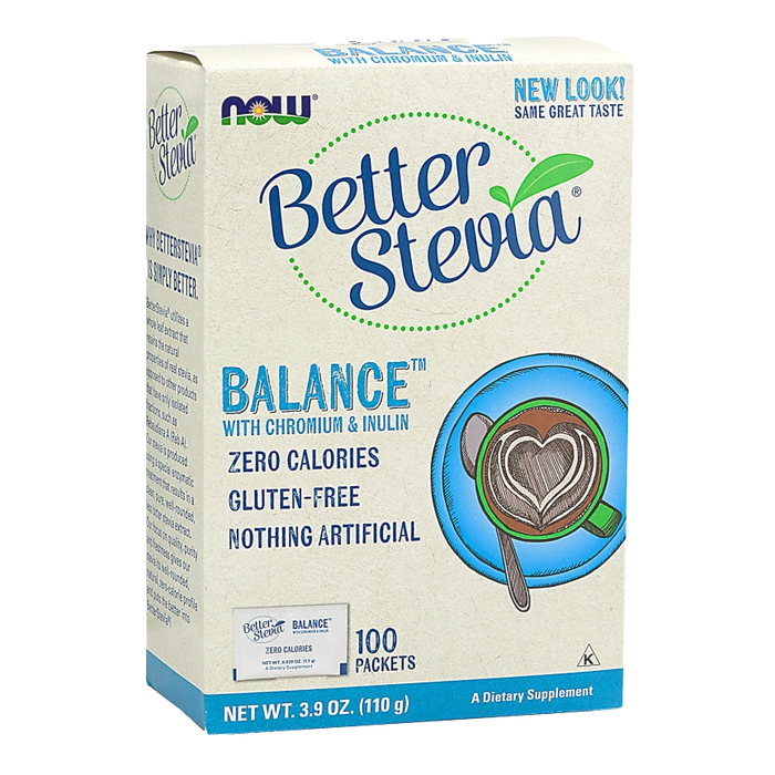 NOW Foods BetterStevia Balance with Chromium & Inulin - 100 packets