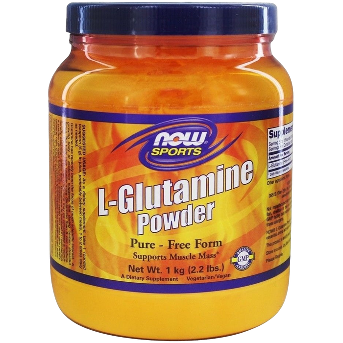 NOW Foods L-Glutamin, 5000 mg (Pulver) – 1000 g