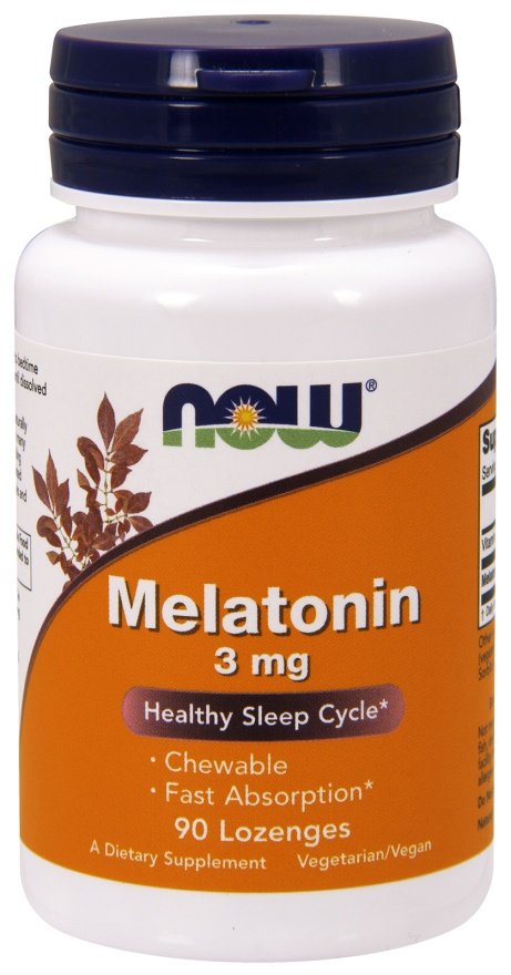 NOW Foods Melatonin Chewable 90 lozenges 3mg - Default Title - Sports Nutrition at MySupplementShop by NOW Foods