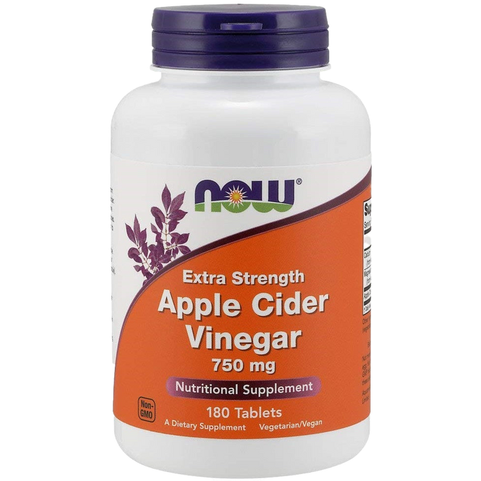 NOW Foods Apple Cider Vinegar, 750mg Extra Strength - 180 tabs