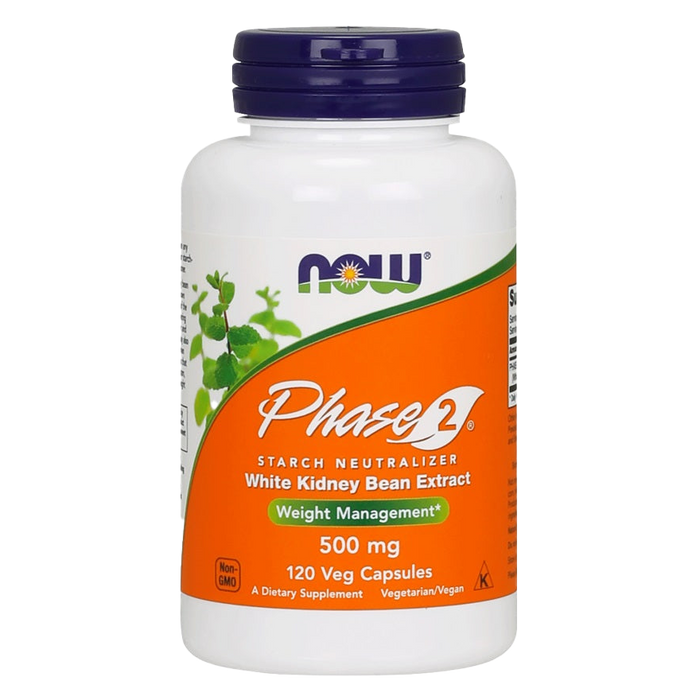 NOW Foods Phase 2 - White Kidney Bean Extract, 500mg - 120 vcaps