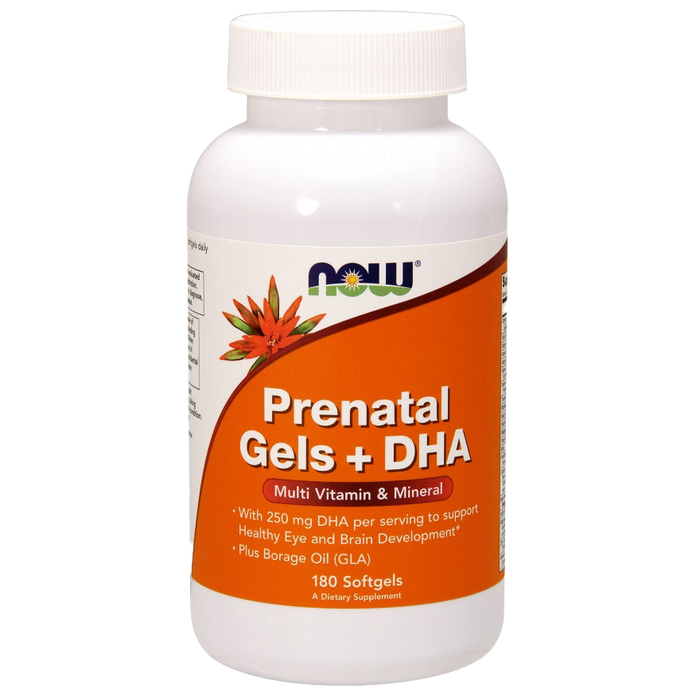 NOW Foods Prenatal Gels + DHA – 180 Kapseln