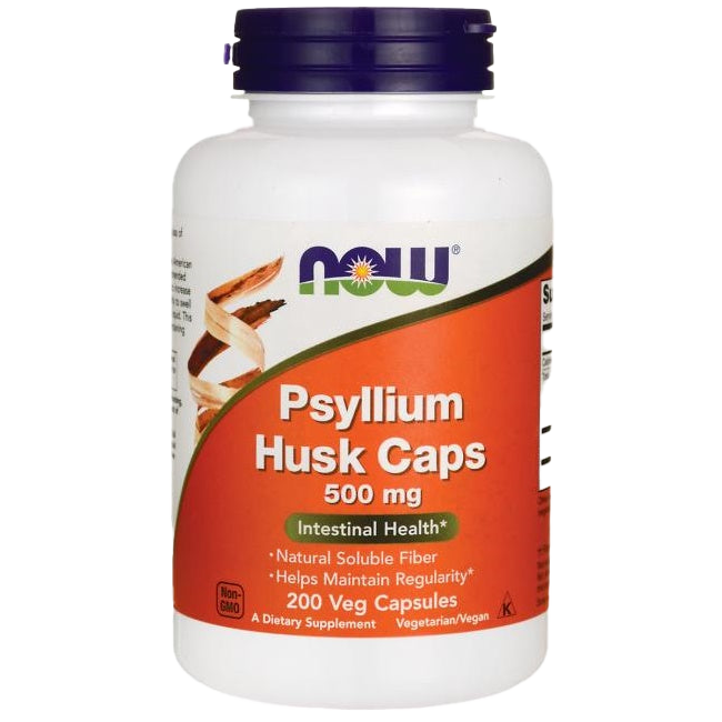 NOW Foods Psyllium Husk, 500mg - 200 vcaps