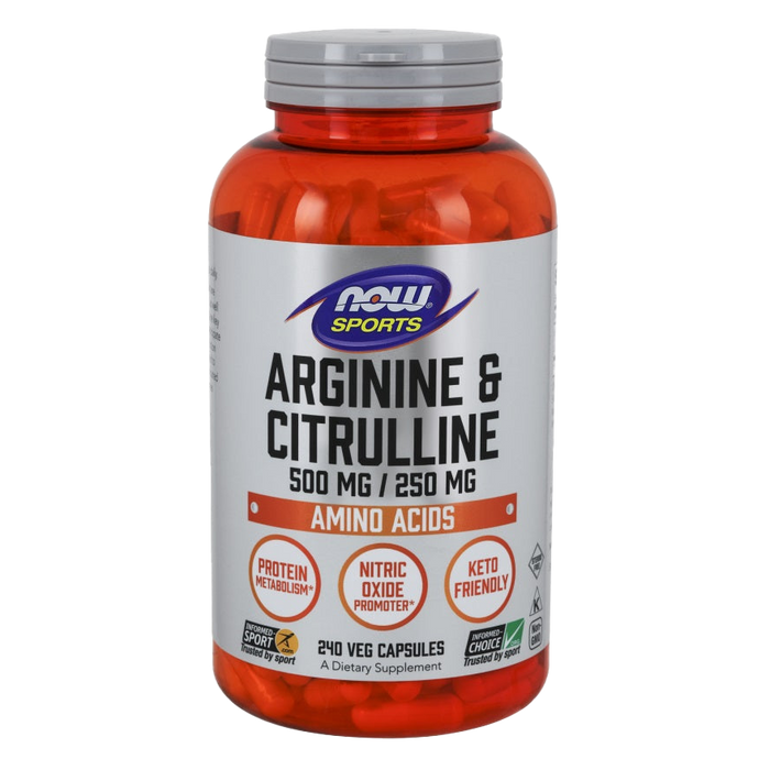 NOW Foods Arginine & Citrulline - 240 vcaps