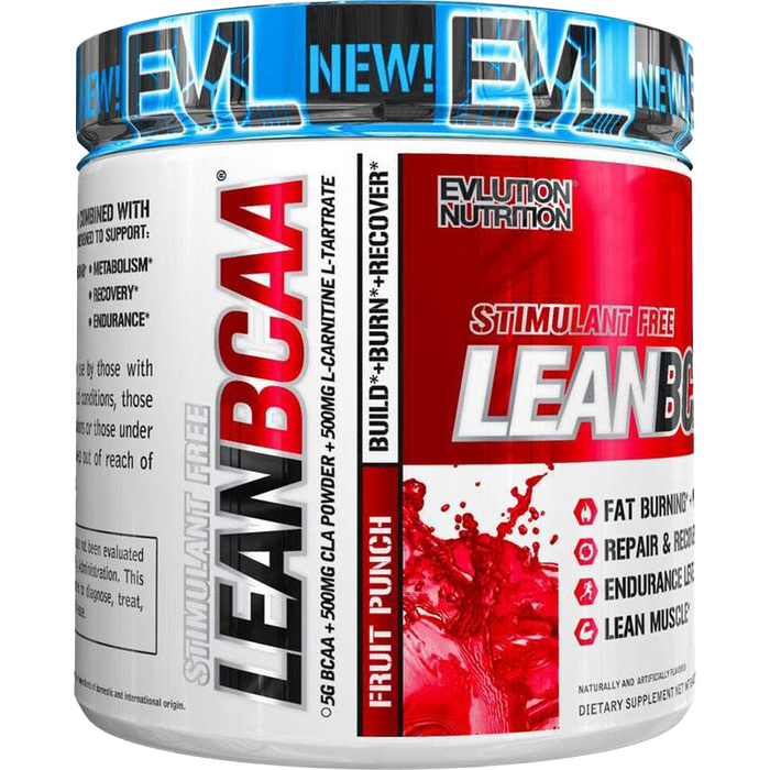 EVLution Nutrition Lean BCAA - Stimulant Free, Fruit Punch - 237 grams