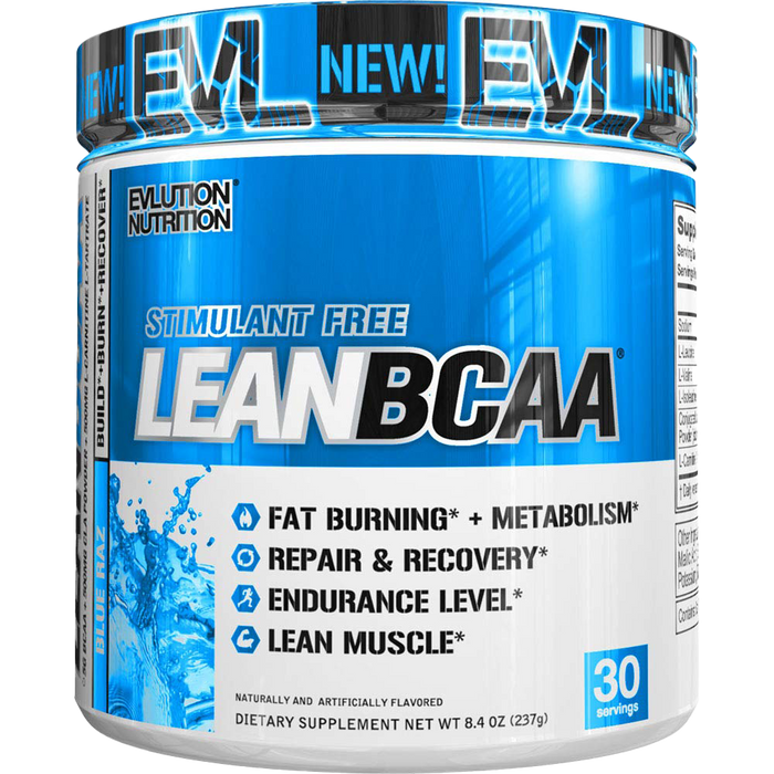 EVLution Nutrition Lean BCAA - Stimulant Free, Blue Raz - 237 grams