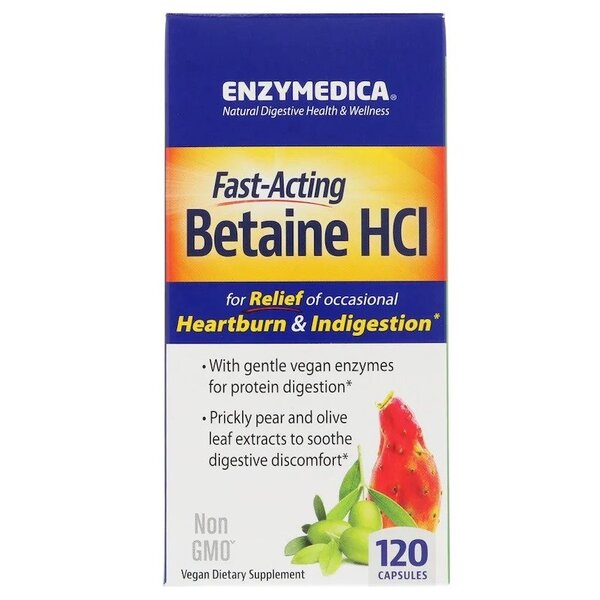 Enzymedica Betaine HCl - 120 caps - Nutritional Supplement at MySupplementShop by Enzymedica