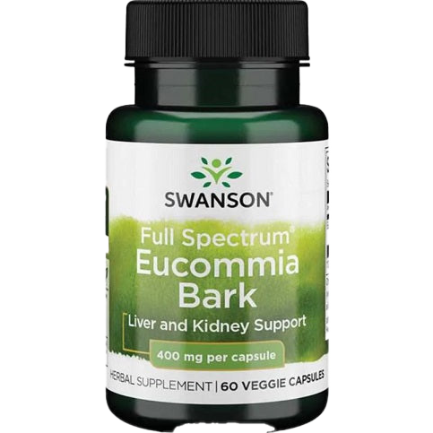 Swanson Full Spectrum Eucommia Bark, 400mg - 60 vcaps