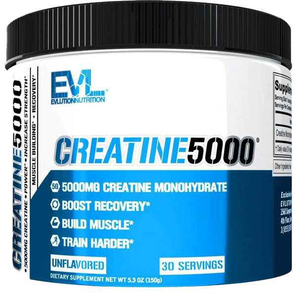 EVLution Nutrition Kreatin 5000, nicht aromatisiert – 150 Gramm