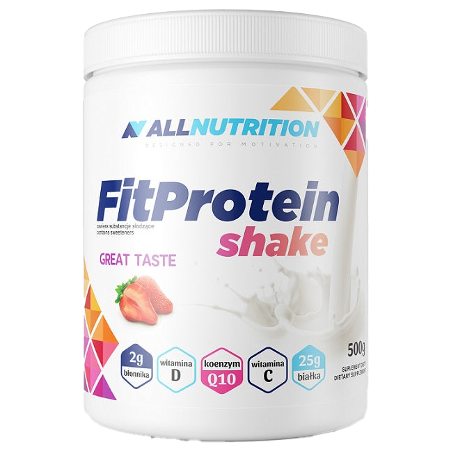 Allnutrition Fit Protein Shake, Strawberry - 500 grams