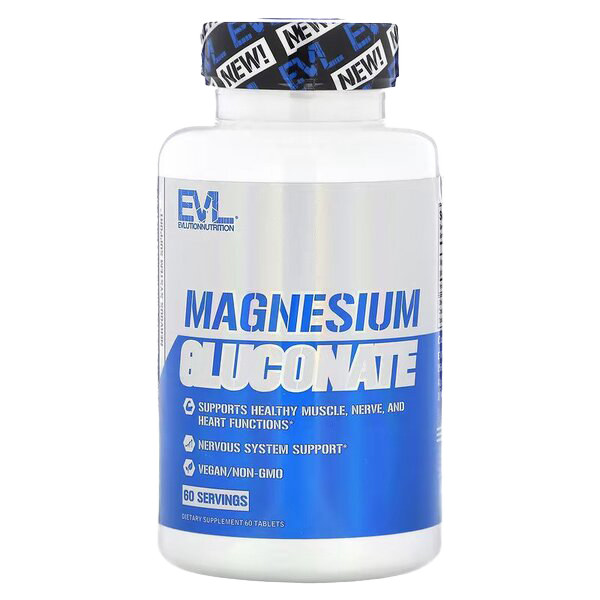 EVLution Nutrition Magnesium Gluconate - 60 tablets