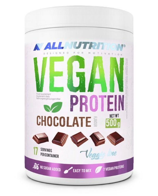 Allnutrition Vegan Protein - 500g - Chocolate - Protein Supplement Powder at MySupplementShop by Allnutrition