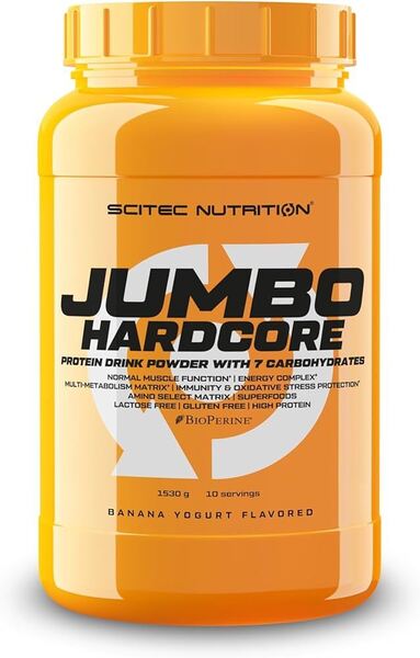 SciTec Jumbo Hardcore, Banana Yoghurt - 1530g - Sports Nutrition at MySupplementShop by SciTec