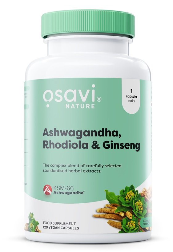 Ashwagandha + Rhodiola & Ginseng - 120 vegan capsules