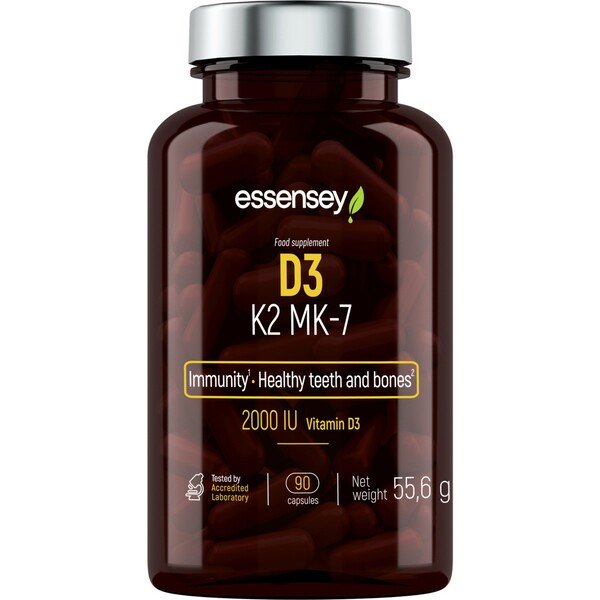 D3 K2 MK-7 - 90 caps - Default Title - Vitamins & Minerals at MySupplementShop by Essensey