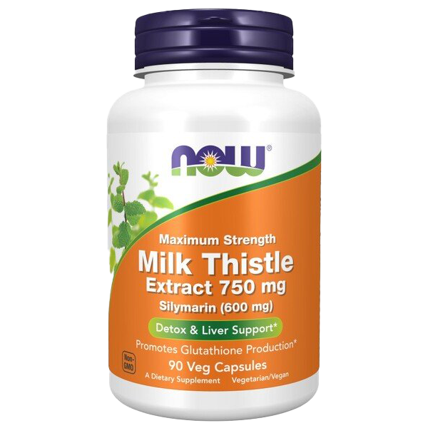 NOW Foods Milk Thistle Extract, 750mg Maximum Strength - 90 vcaps