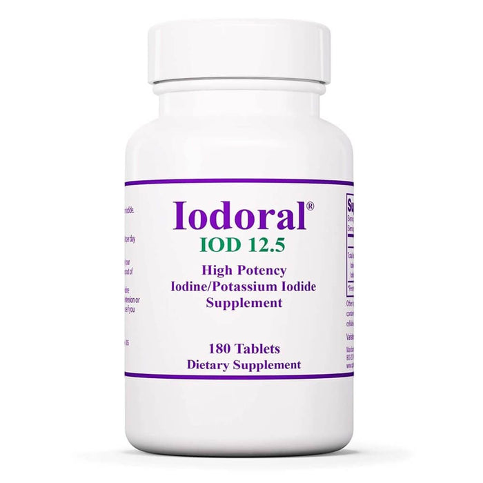 Iodoral High Potency Iodine/Potassium Iodide 12.5mg 180 Tablets - Energy & Vitality at MySupplementShop by Optimox