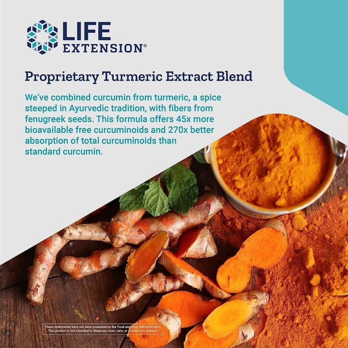 Life Extension Curcumin Elite Turmeric Extract 60 Vegetarian Capsules | Premium Supplements at MYSUPPLEMENTSHOP
