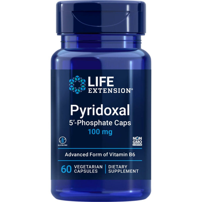 Life Extension Pyridoxal 5'-Phosphate Caps 100mg 60 Vegetarian Capsules - Vitamins & Minerals at MySupplementShop by Life Extension