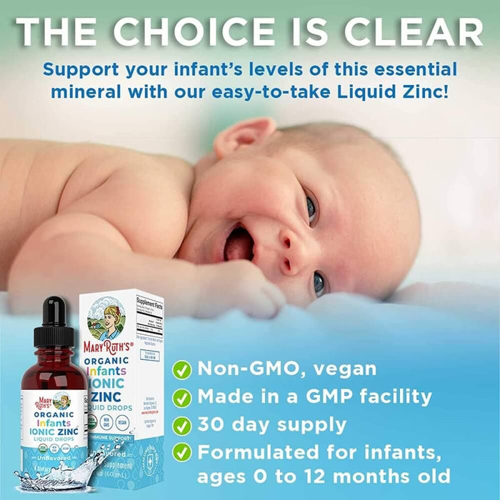 MaryRuth's Infant Ionic Zinc Drops (Unflavoured) 2 oz | Premium Supplements at MYSUPPLEMENTSHOP