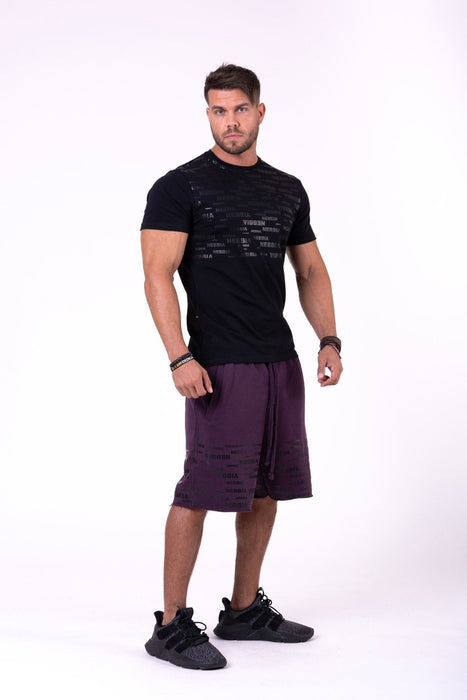 Nebbia Raw Hem Street Shorts 151 - Burgundy