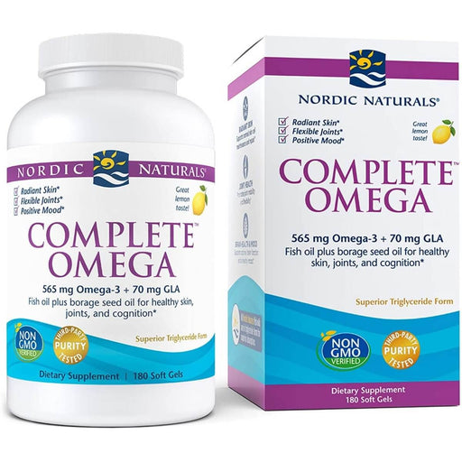 Nordic Naturals Complete Omega 3,6,9 180 Softgels (Lemon) - Omegas, EFAs, CLA, Oils at MySupplementShop by Nordic Naturals