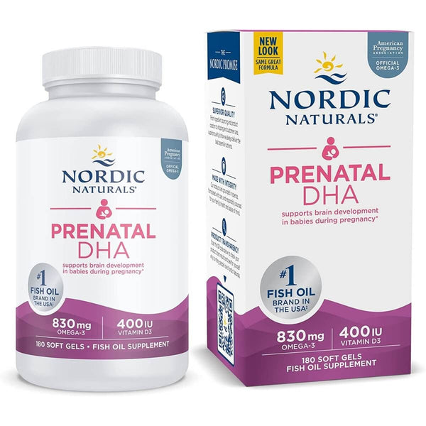 Nordic Naturals Prenatal DHA Omega-3 830mg with Vitamin D3 180 Softgels - Vitamins & Minerals at MySupplementShop by Nordic Naturals