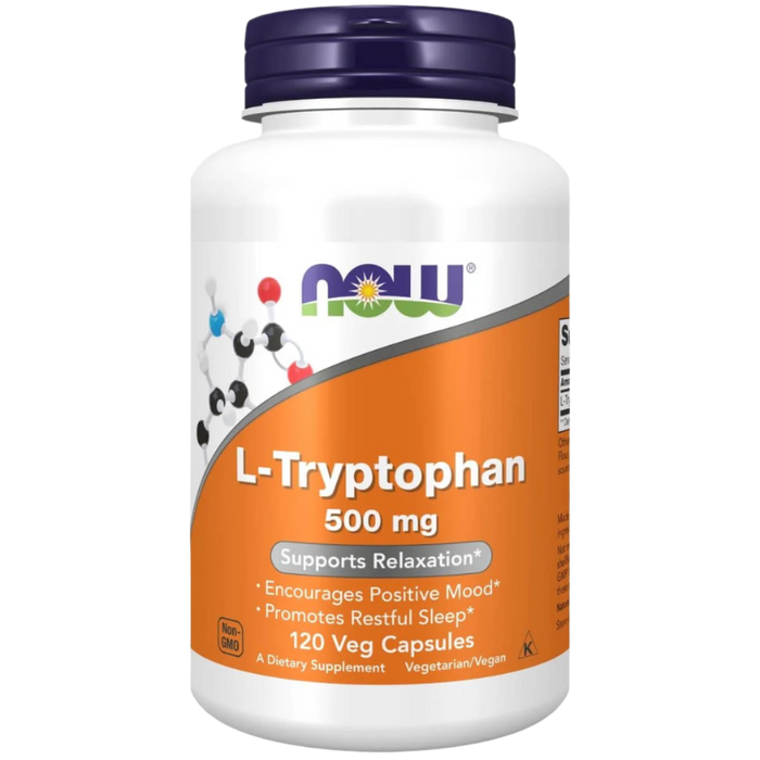 NOW Foods L-Tryptophan 500 mg 120 Veg Capsules