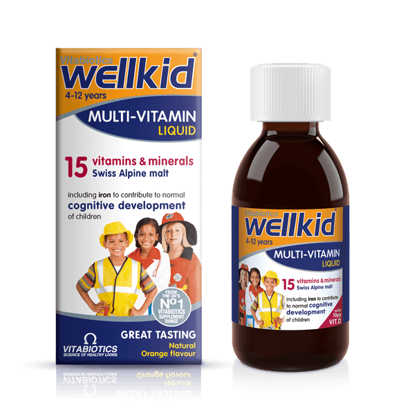 Vitabiotics WellKid Multi-Vitamin Liquid Natural Orange Flavour 4-12 Years 150ml - Children at MySupplementShop by Vitabiotics