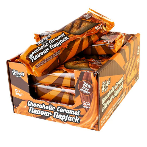 The Skinny Food Co Reduced Sugar Flapjacks 12x80g - Chocaholic Caramel - Sports Nutrition at MySupplementShop by The Skinny Food Co