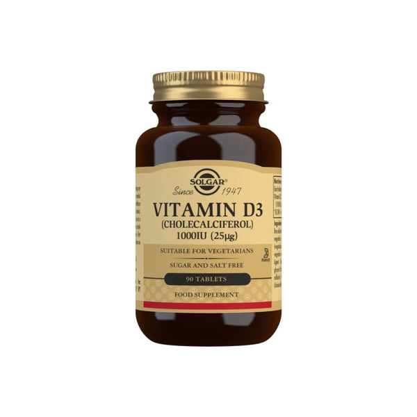 Solgar Vitamin D3 (Cholecalciferol) 1000 IU (25 Âµg) Tablets Pack of 90 at MySupplementShop.co.uk