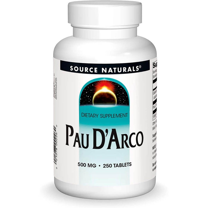 Source Naturals Pau D'Arco 500mg 250 Tablets - Cellular Health at MySupplementShop by Source Naturals