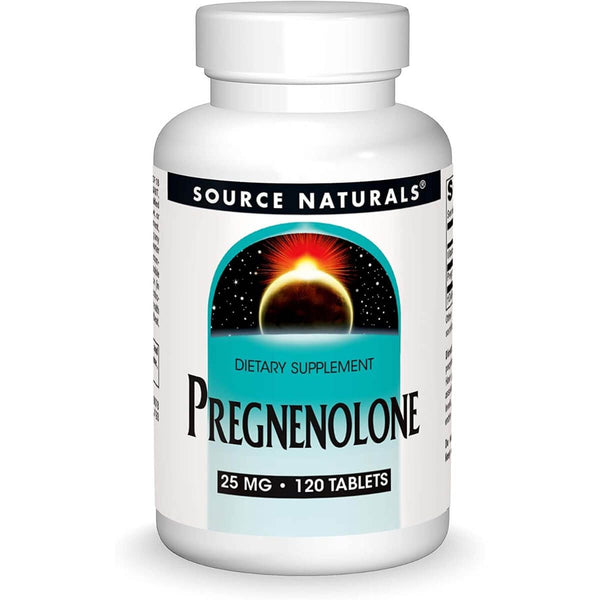 Source Naturals Pregnenolone 25mg 120 Tablets | Premium Supplements at MYSUPPLEMENTSHOP