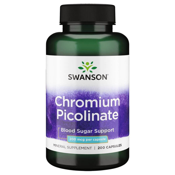 Swanson Chromium Picolinate 200mcg 200 Capsules - Slimming and Weight Management at MySupplementShop by Swanson