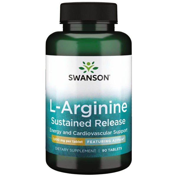 Swanson L-Arginine Sustained Release 1000mg 90 Tablets | Premium Supplements at MYSUPPLEMENTSHOP