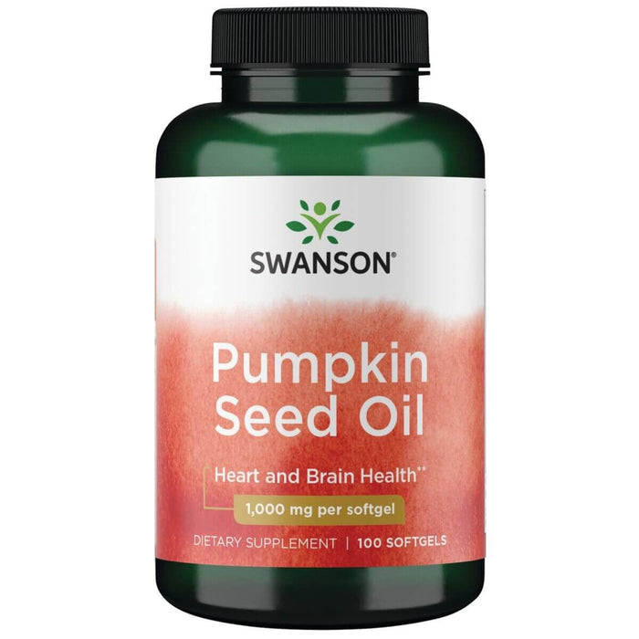 Swanson Pumpkin Seed Oil 1,000 mg 100 Softgels - Health and Wellbeing at MySupplementShop by Swanson