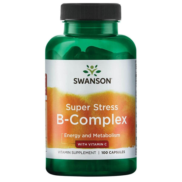 Swanson Super Stress B-Complex with Vitamin C 100 Capsules at MySupplementShop.co.uk