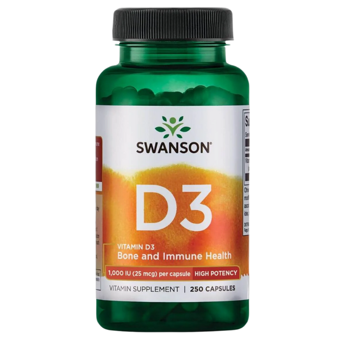 Swanson Vitamin D-3, 1000 IE – 250 Kapseln