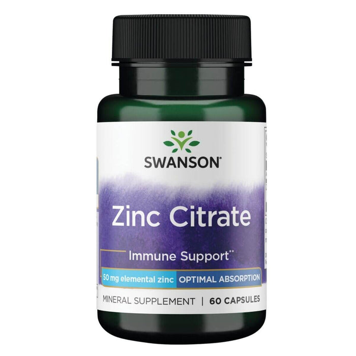 Swanson Zinc Citrate 50 mg 60 Capsules at MySupplementShop.co.uk