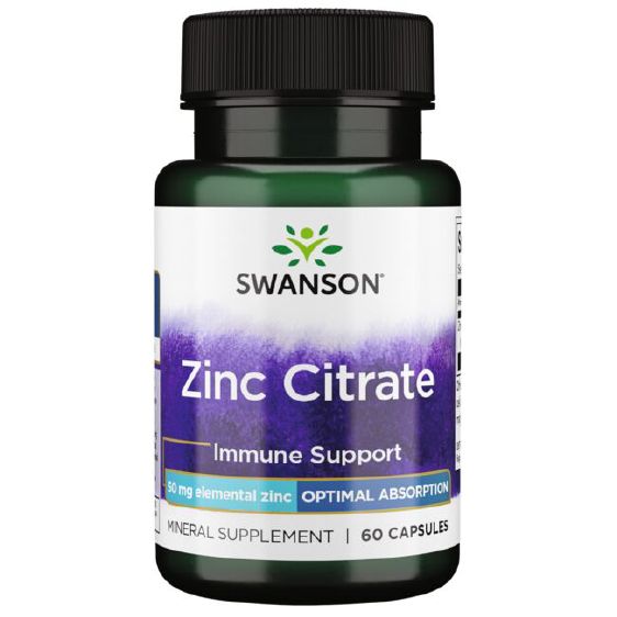 Swanson Zinc Citrate 50 mg 60 Capsules at MySupplementShop.co.uk