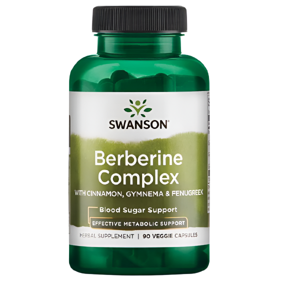 Swanson Berberine Complex with Cinnamon, Gymnema &amp; Fenugreek 90 Vegetarian Capsules