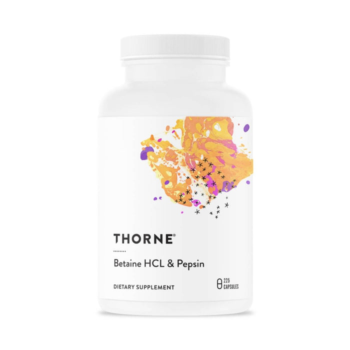 Thorne Research Betaine HCL & Pepsin 225 Capsules - Digestive Health at MySupplementShop by Thorne