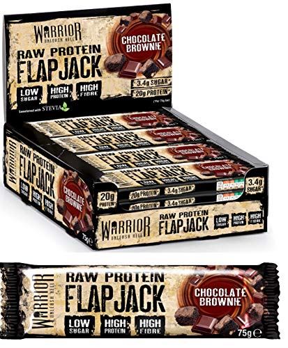 Warrior Raw Protein Flapjack 12x75g Choc Brownie | High-Quality Health Foods | MySupplementShop.co.uk