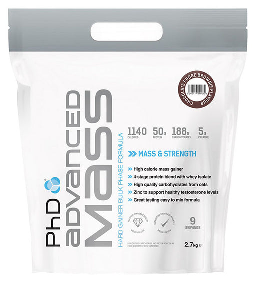 PhD Advanced Mass, Luxury Vanilla - 2700 grams | High-Quality Weight Gainers & Carbs | MySupplementShop.co.uk