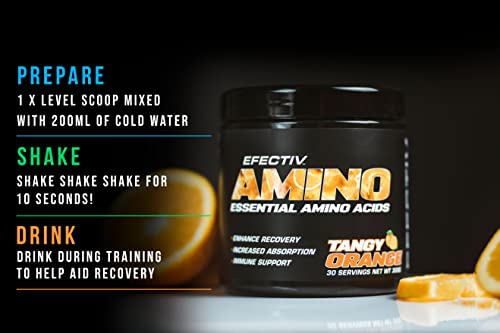 Efectiv Nutrition Amino 300g Tangy Orange - Amino Acids and BCAAs at MySupplementShop by Efectiv Nutrition