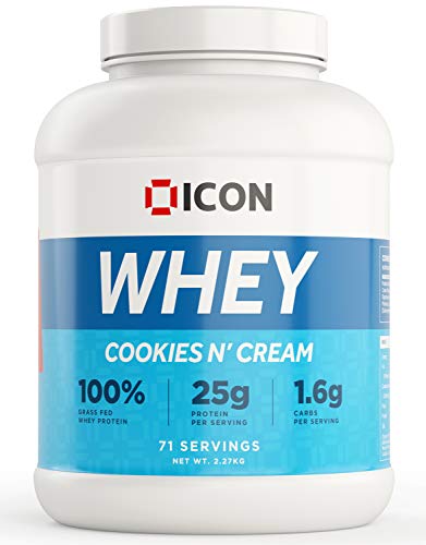 ICON Nutrition Whey Protein Powder 2.27kg 71 Servings - Cookies and Cream - Sports Nutrition at MySupplementShop by ICON Nutrition